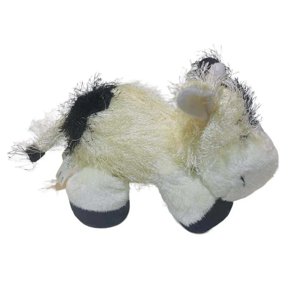 Webkinz Gamz Lil' Kinz Black & White‎ Cow 8” Beanie Plush Stuffed Toy No Code